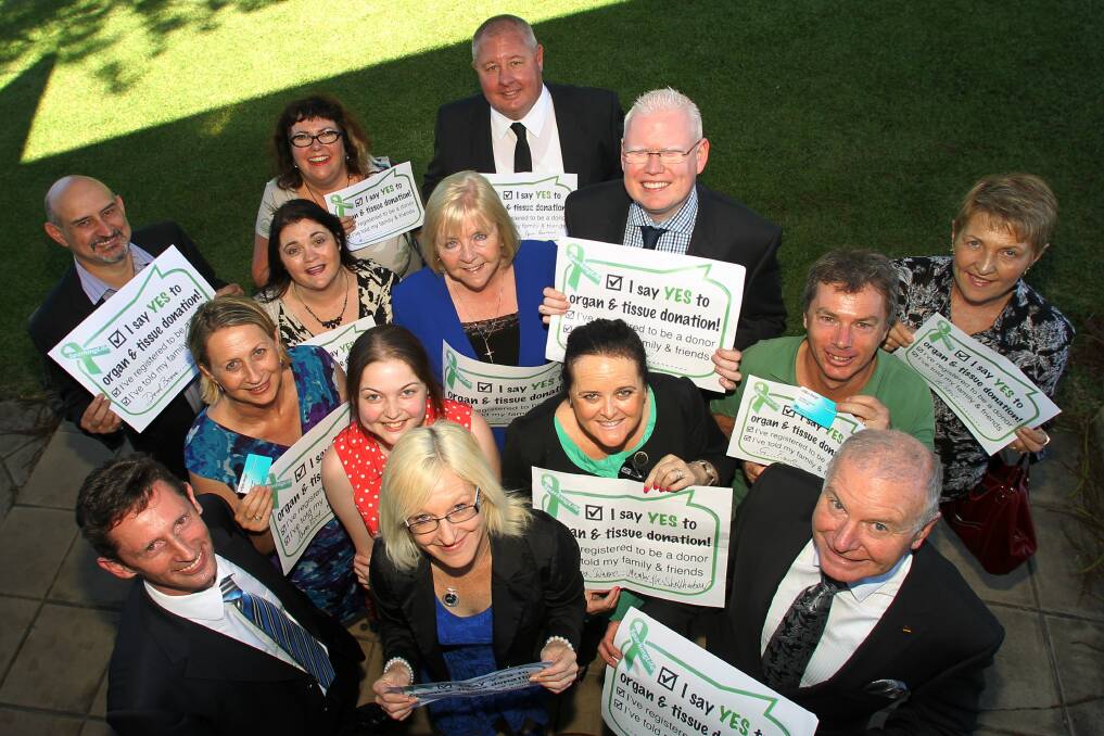 Jessica Sparks has got most of the region's politicians together for a picture to support organ donation. Picture: GREG TOTMAN