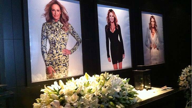 The Beresford Hotel in Surry Hills was decorated with candles and huge posters of Charlotte Dawson at her memorial service.. Photo: Andrew Hornery