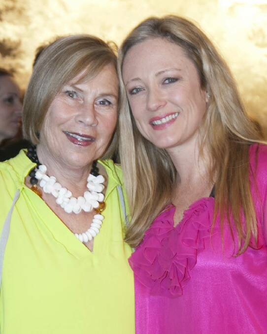 Striking plumage: Founder and designer Margaret Porritt (left) and Amber Petty at Feathers' birthday celebration.