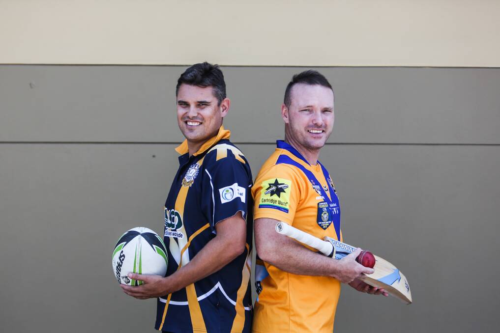 Lake Illawarra Cricket Club's Brendan White and Warilla-Lake South Gorillas' Don Kane are looking forward to the upcoming Sportsman's Luncheon at Warilla Bowls and Recreation Club. Picture: DYLAN ROBINSON