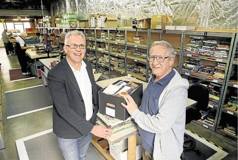  Lifeline director Grahame Gould and volunteer Brian Cowling are gearing up for the Lifeline Big Book Fair, which takes place from October 5-7. Picture: KIRK GILMOUR