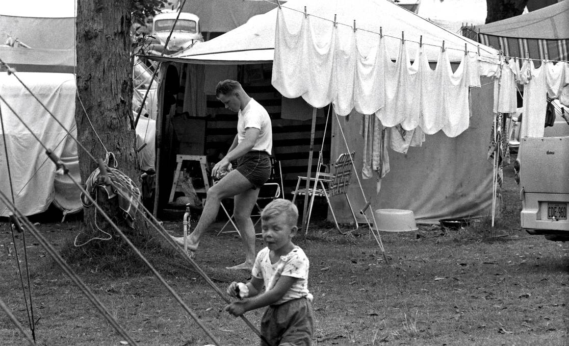 Currarong Caravan Park - 1960s. Picture: JEFF CARTER, from Coast: A History of the New South Wales Edge