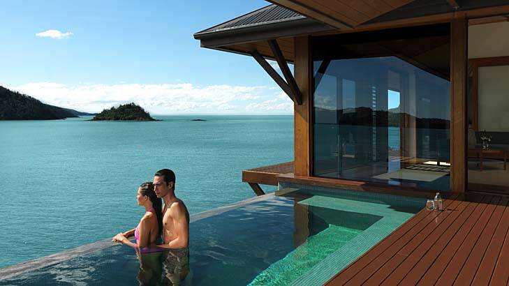 World's best ... plunge pool off one of the pavilion rooms at Qualia.