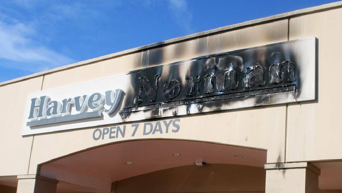 A fire broke out at the Busselton Harvey Norman store early on Monday morning, causing isolated damage to the store's sign front. The fire was believed to have been caused by an electrical fault. 