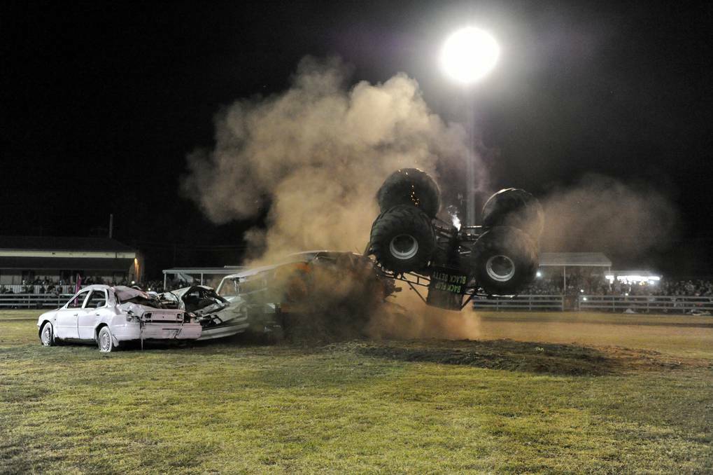 Backflip Betty attempted to become the first Australian-first monster truck to complete backflip. PHOTO: Port Macquarie News. 