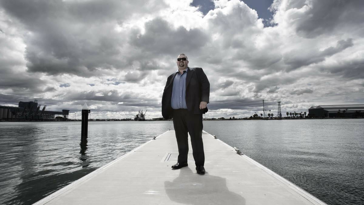 ENIGMA: Nathan Tinkler on Newcastle Harbour at the peak of his potential.  Picture: Louie Douvis  