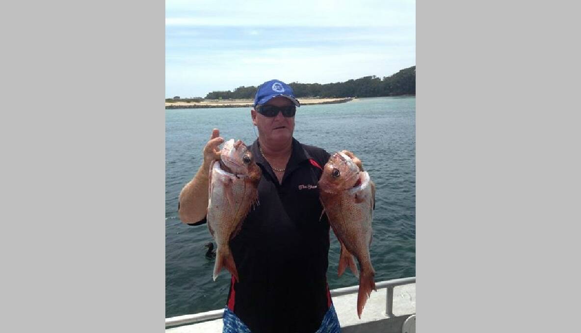 THE SHERIFF: Captain Andy Legg aka The Sheriff “shows the boys how it's done” bringing home snapper from Tuross on Saturday. 15/1/2014