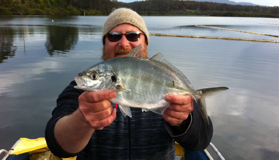EDITOR CATCH: Editor Stan Gorton went for an early-morning pre-work fish with Josh McCue from Bermagui Bait and Tackle getting three nice trevally on a 2.5-inch Z-man Grub. (3/10/2013) 