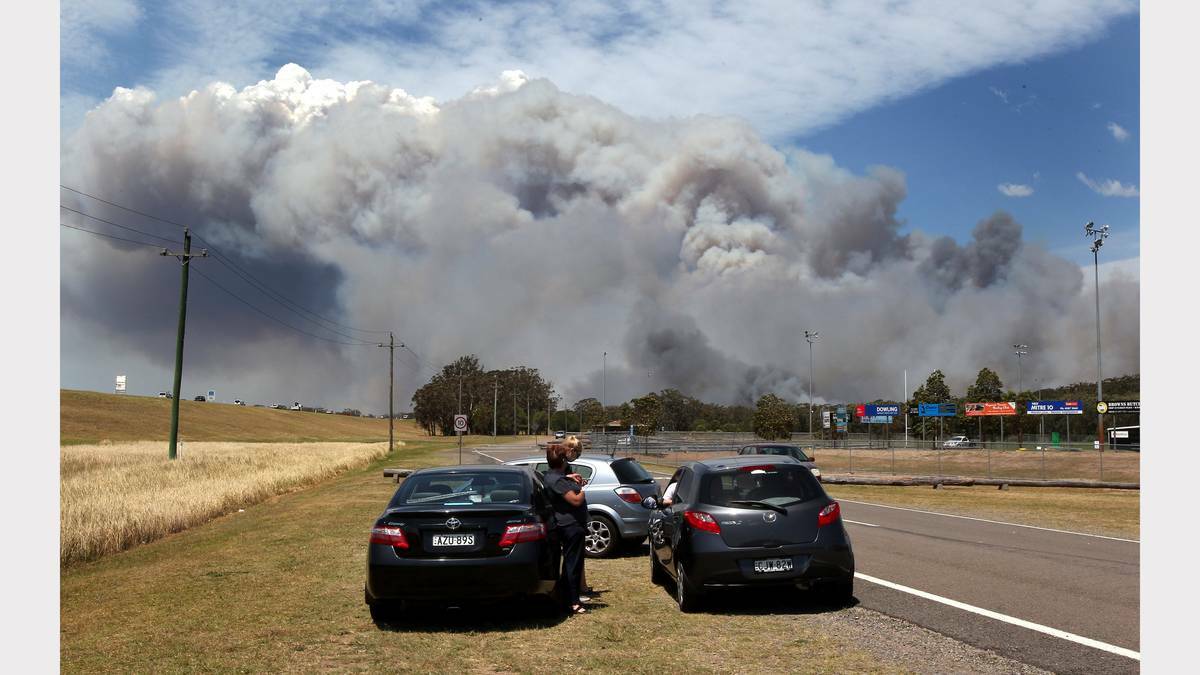 NEWCASTLE HERALD: A scene at Ricardson Road Raymond Terrace on Friday. Photo by Phil Hearne 