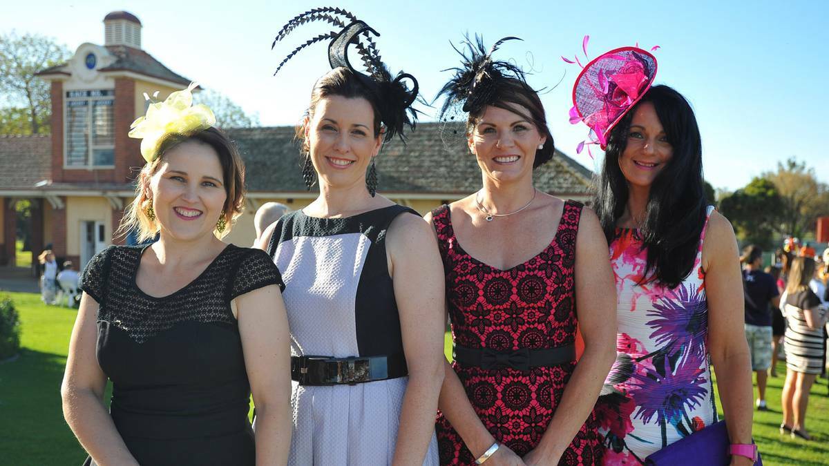 DAILY ADVERTISER: Sandy Gault, Malinda McLachlan, Belinda McDonell and Michelle Steel at the Wagga Picnic races. Picture: Addison Hamilton 
