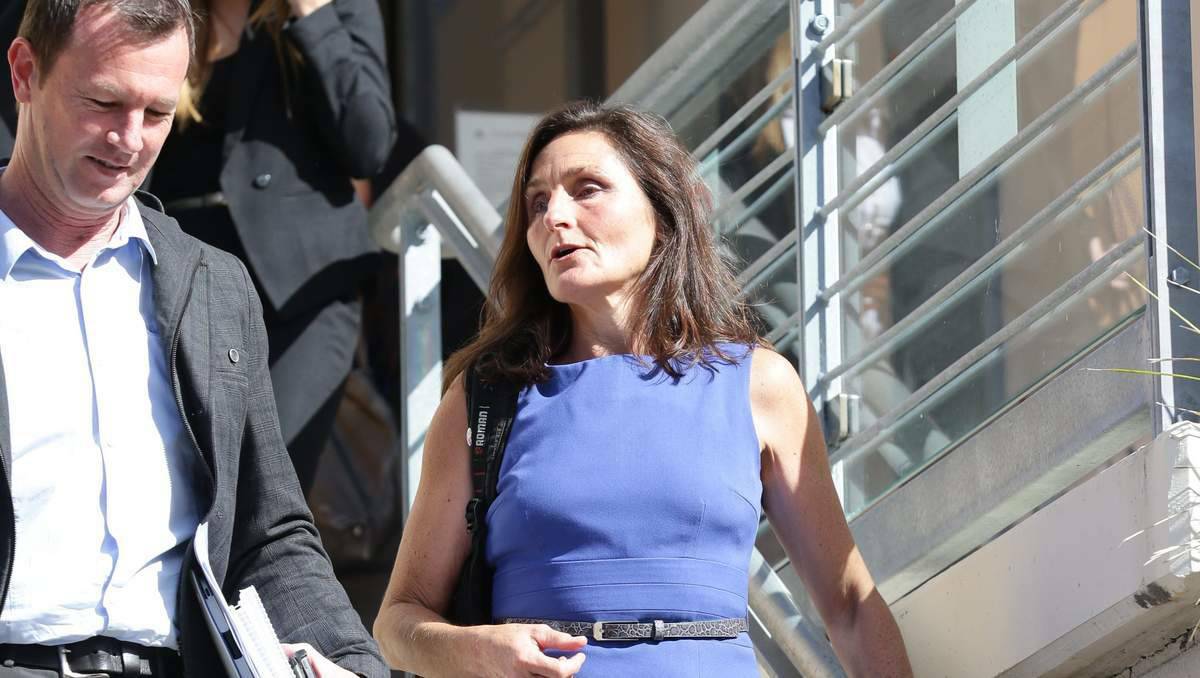 GENESIS: Joanne McCarthy outside the inquiry yesterday. Picture: Dean Osland 