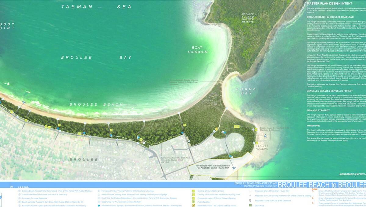 BROULEE: Eurobodalla Shire Council has adopted its final Broulee Beaches Landscape Masterplan, proposing improvements to the surf club precinct, as well as a skate park, extended pathways and more seating and parking.