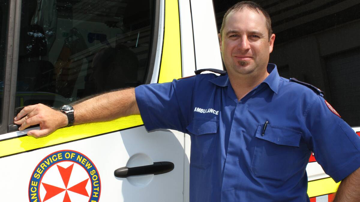 Kiama paramedic Shane Wicks will have surgery today to have bone marrow harvested for a critically ill recipient. Picture: DAVID HALL
