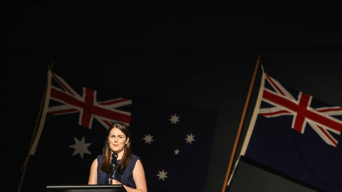 Gerringong's Kimberley Abbott delivered a stunning Australia Day address.