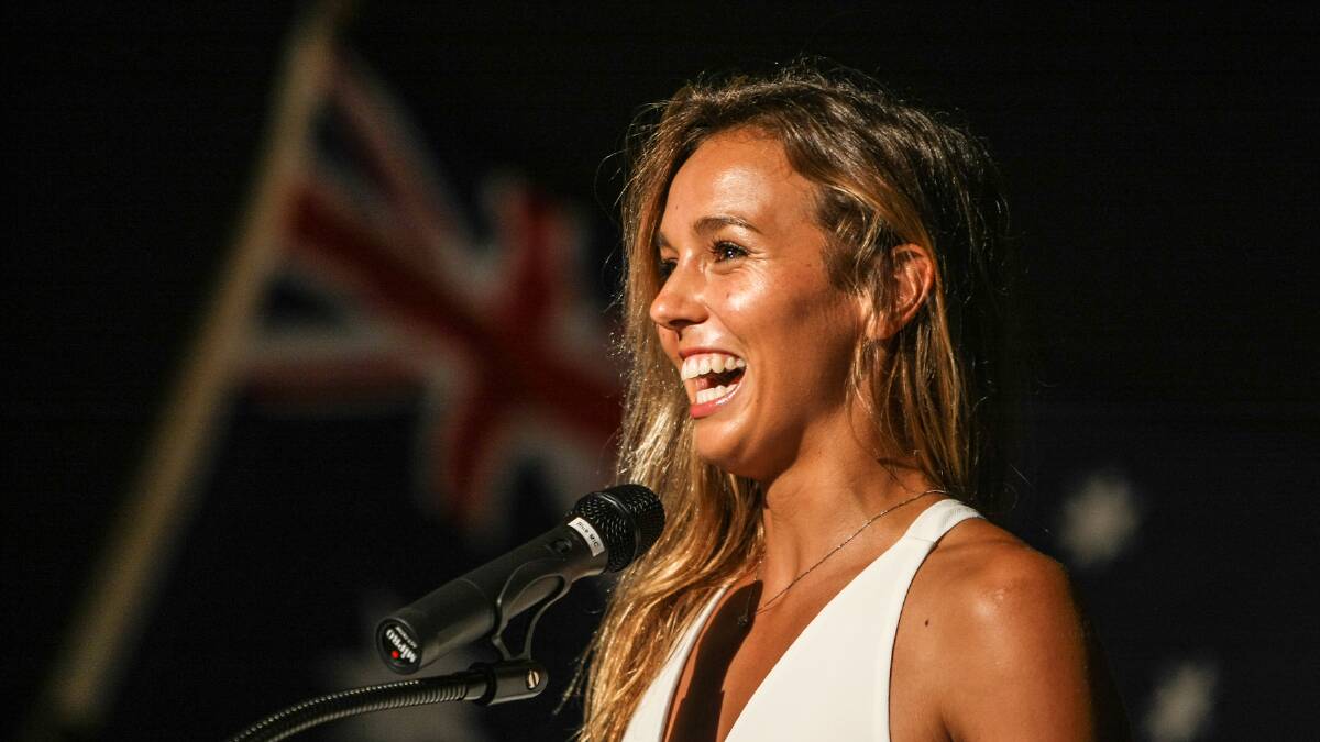 Sally Fitzgibbons after being added to the Kiama Sports Honour Roll. 