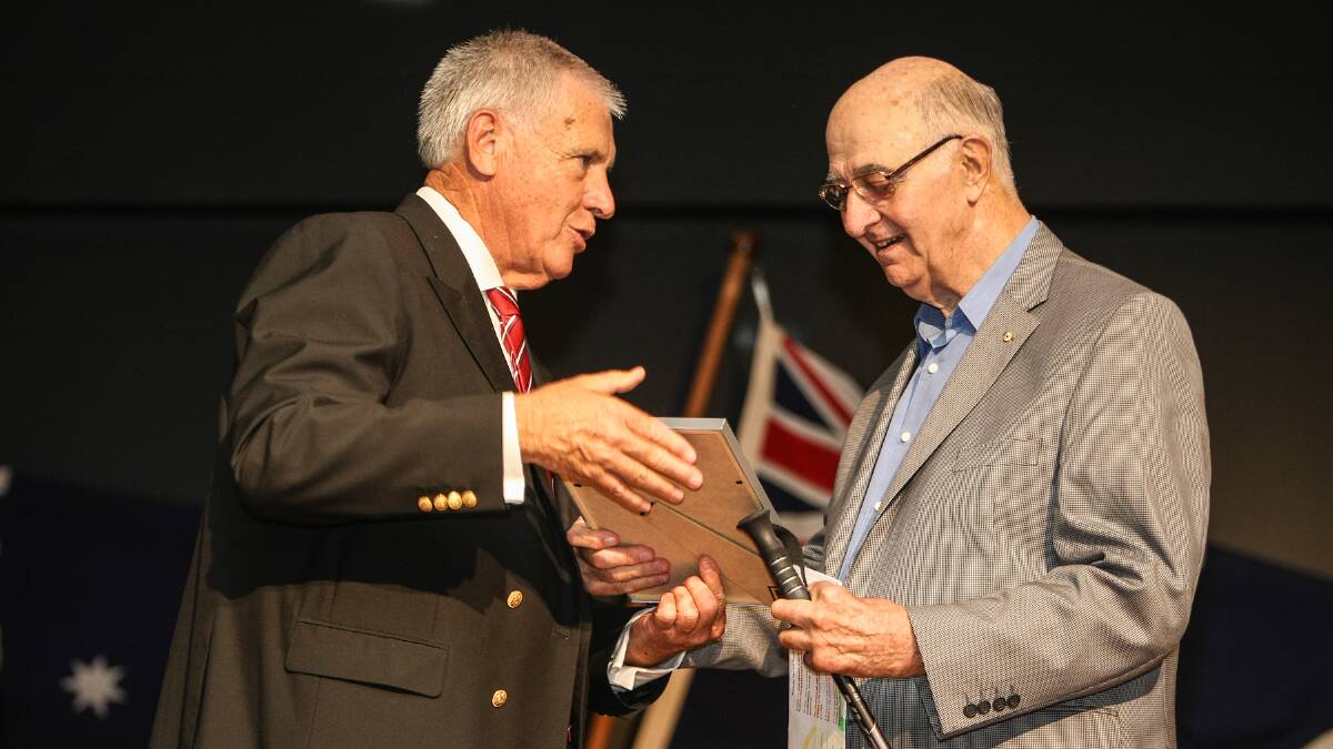 Mayor Brian Petschler inducted Professor John Bloomfield on to the Kiama Sports Honour Roll. 