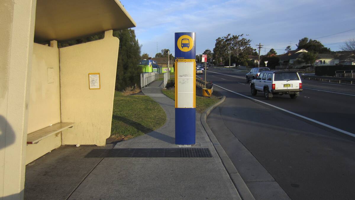  A plinth on the Princes Highway, at Albion Park Rail. Picture: KIRK GILMOUR 