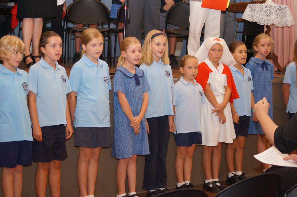 Students from Jamberoo Public School entertain the crowd.