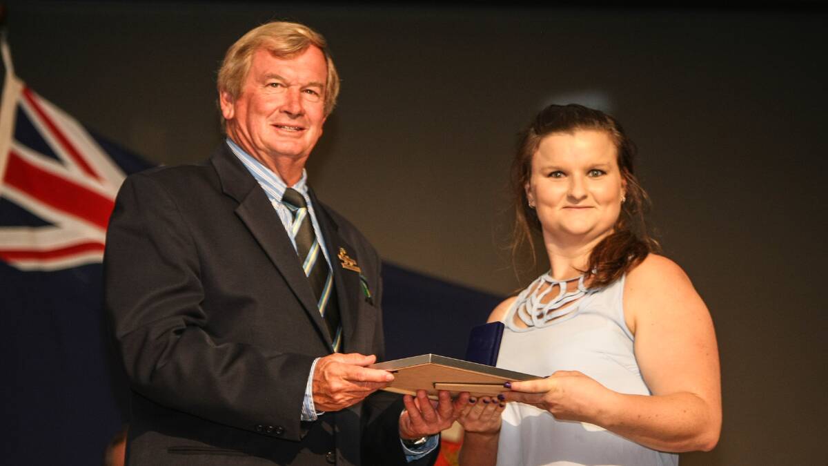 Councillor Mark Way presented Sarah-Jayne Forrest with the Youth Achievement Award.