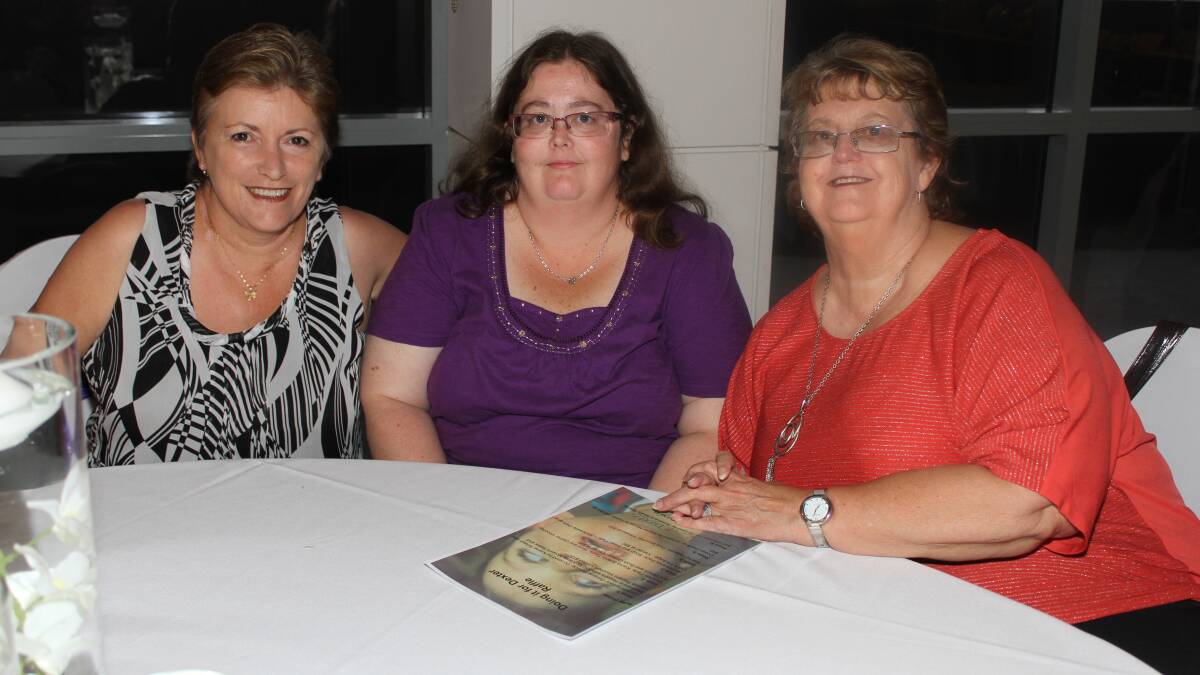 Lorriane Murray with Karen and Barbara Hamilton.