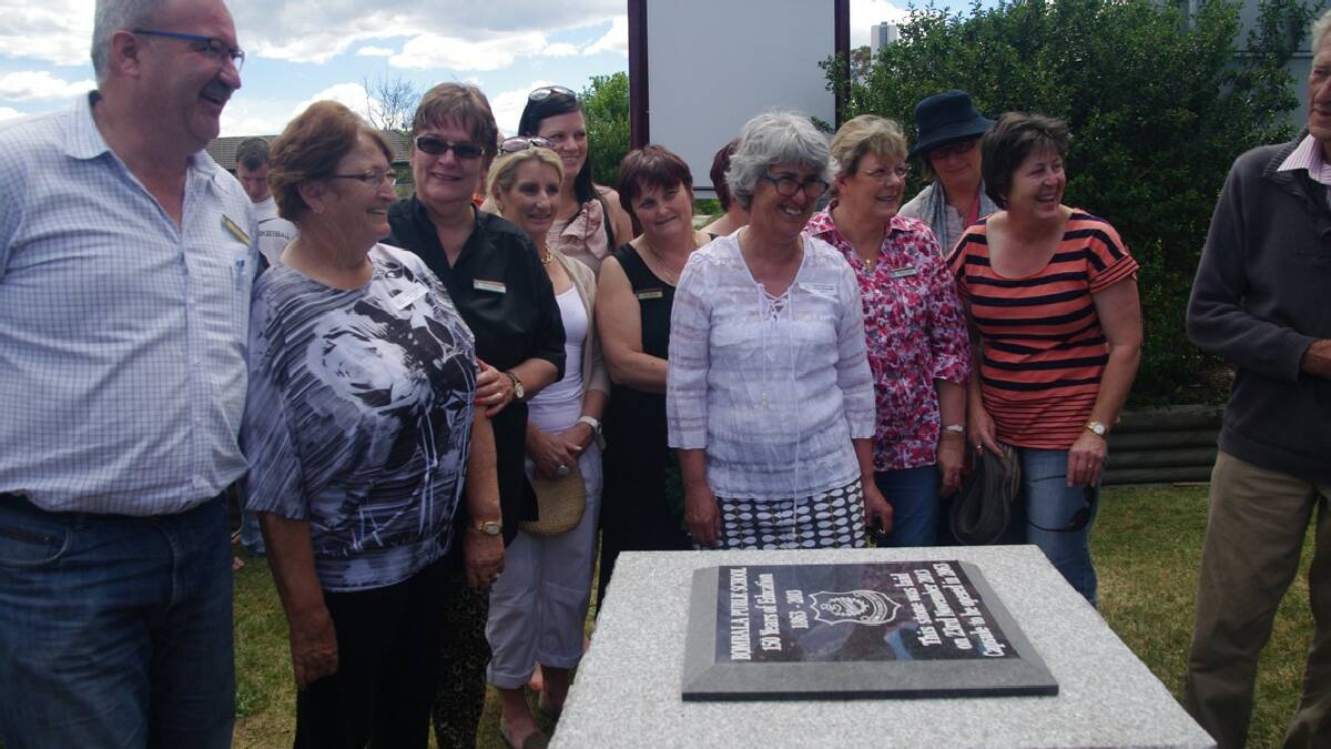 BOMBALA: The staff of Bombala Public School were thrilled to place the capstone on the time capsule for the big 150th anniversary celebrations of the school on Saturday.