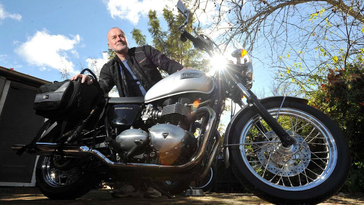 Ross Tinkler will be setting off on The Black Dog Ride to raise awarenes about suicide and depression. Picture: Les Smith