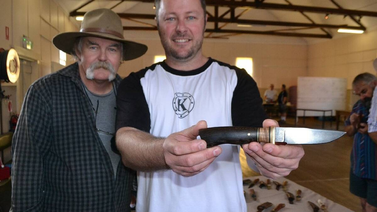  TILBA: At the inaugural South Coast Knife Show at Central Tilba on Sunday, South Coast Hunters Club president Dan Field judged the best   hunting knife to be made by Kevin Slattery from the ACT.