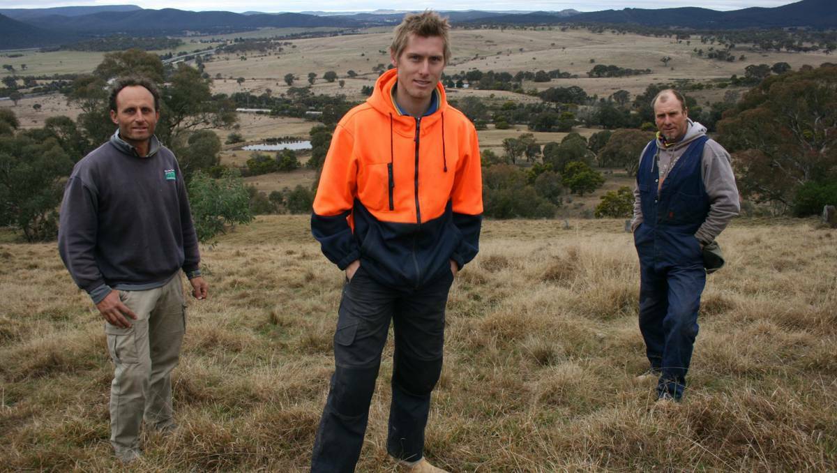 Troy Herfoss spoke passionately about the need for a track in Goulburn at Tuesday night’s council meeting. He is pictured overlooking a portion of the now approved site next to the speedway with Goulburn Motorcycling Club president Richard Toparis (left) and club secretary Mark Herfoss.