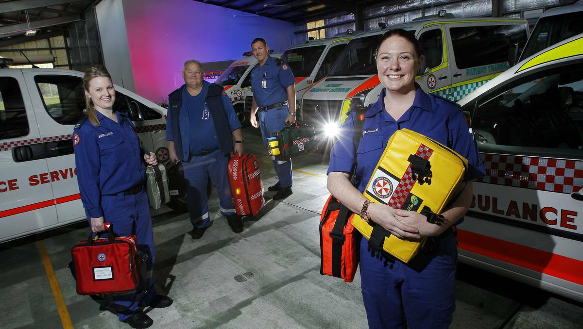  Extended care paramedic (ECP) came to the Illawarra as part of a pilot program. Pictured are paramedics Megan Okkonen, Chris Lahene, Andrew Kelman and Jacquie Saunders. Picture: Andy Zakeli