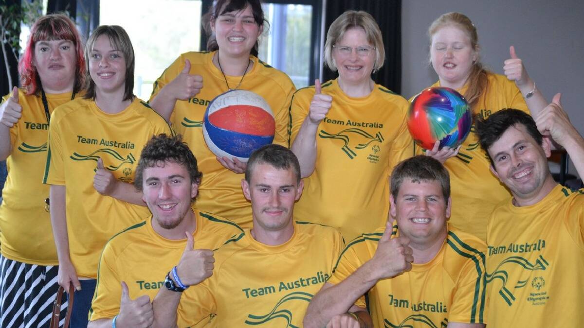 EUROBODALLA: Nine of Eurobodalla's finest athletes will will travel to Newcastle next month to represent Australia in the Special Olympics. Pictured is Amy   Lockton, Caitlyn Blay, Madison Windley, Karen Lucyk, Heidi Jay, Matthew Edwards, Craig Horpic-Mitchell, Laurie Masterson and Brett Bottle.