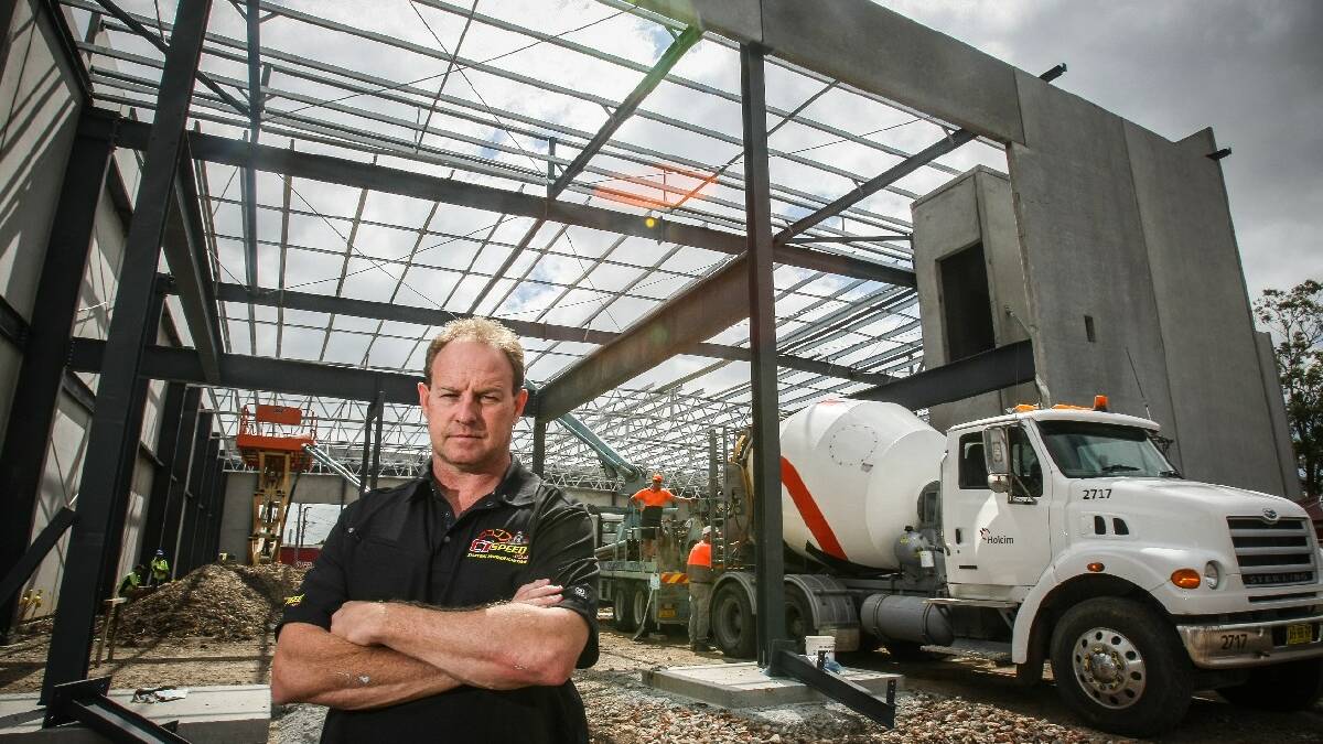 ALBION PARK: Steve Caunt is building a Go-Kart centre at Albion Park, but is frustrated by getting power to the site. 