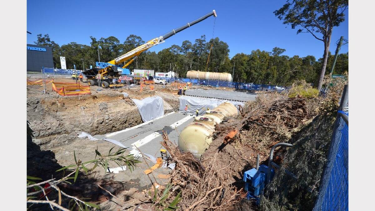 NOWRA: South Nowra's Caltex service station was the site of a heavy but delicate lift this week as new fuel tanks were installed.