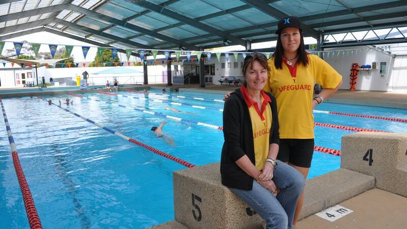 COOMA: The weather is slowly warming up and that means it’s time to make a splash at the Cooma Festival Swimming Pool, which has opened for the season. Pictured are pool manager Lorraine Alford and lifeguard Kirstin Thomas. 