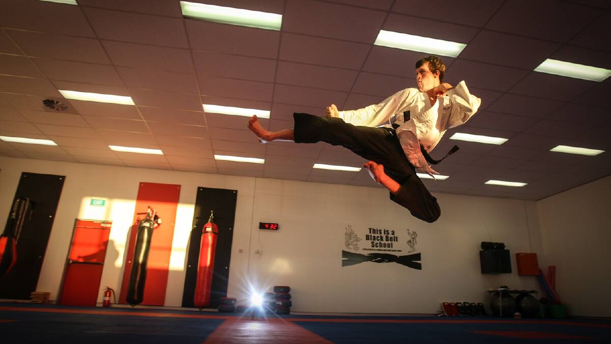 Daniel Shea recently won a gold medal at a state martial arts tournament. Picture: DYLAN ROBINSON