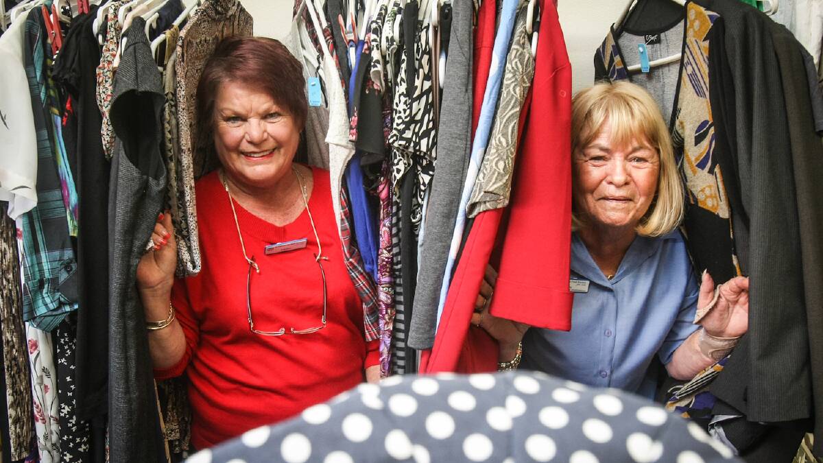 Vinnies Warilla volunteers Dawn Robinson and Trish Dickey. Picture: DYLAN ROBINSON