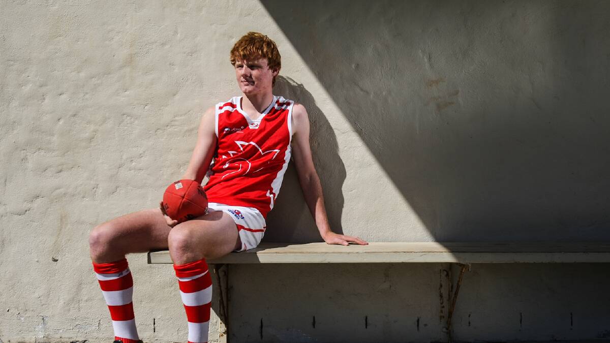 Lachlan Kirk spent a week with the Sydney Swans Academy. Picture: DYLAN ROBINSON
