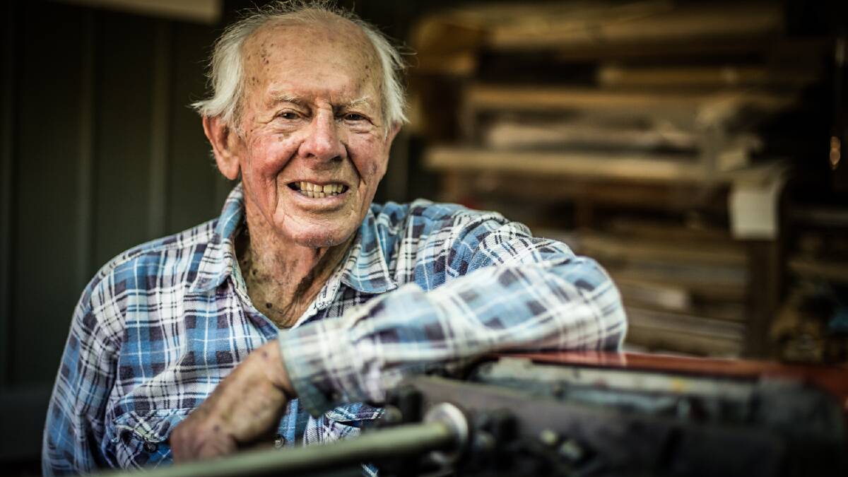 Retired printer, 94-year-old Frank Gould. Pictures: DYLAN ROBINSON