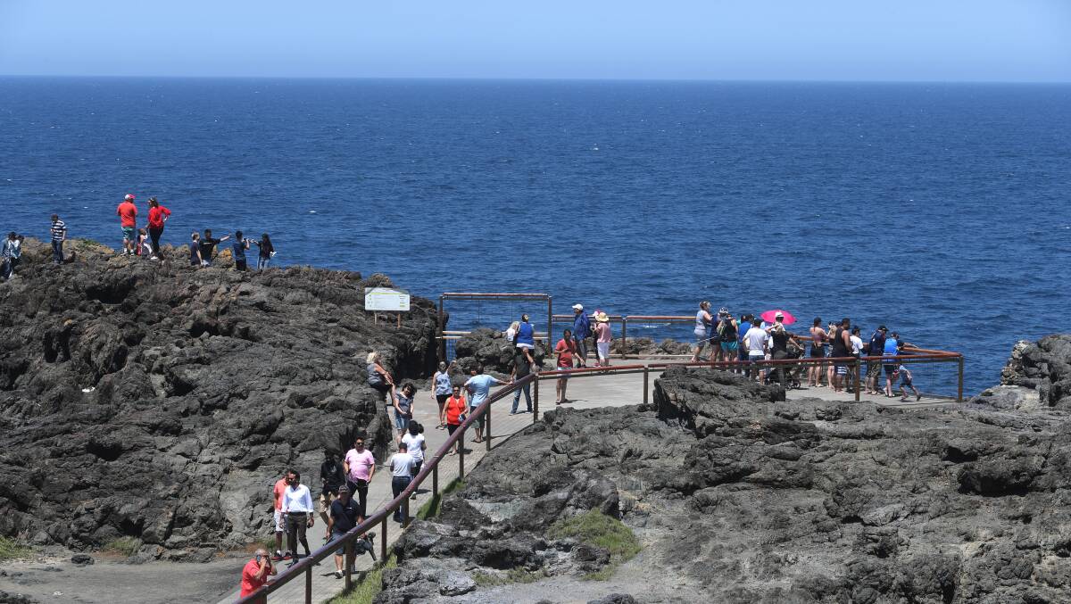 Emergency services are headed to Kiama blowhole after a male was injured on Tuesday. Picture: Robert Peet
