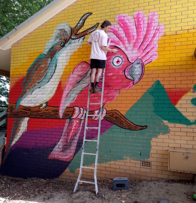 Muralist Sam Hall transforms playground in celebration of local life