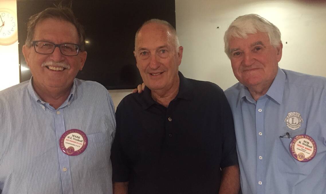 Secretary Mark Westhoff, with new member Mike Green and sponsor Bob Stafford.