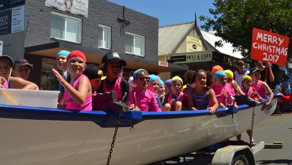 Nippers, one of dozens of local community groups in the 2017 Gerringong Christmas Festival and Parade. Picture: Rebecca Fist