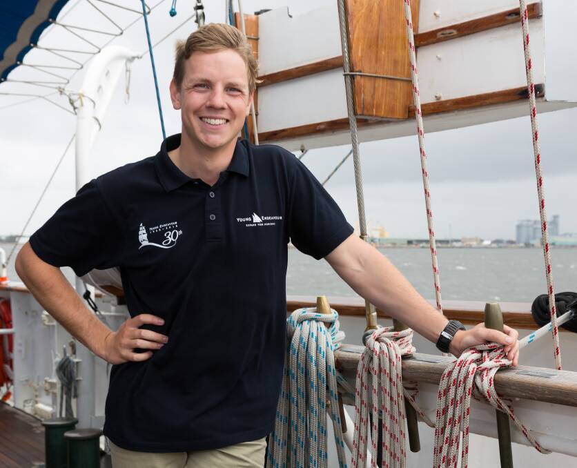 Christian Avasalu, 23, recently returned home after a voyage on STS Young Endeavour, sailing from Brisbane to Newcastle with 21 other young Australians from six states and territories.