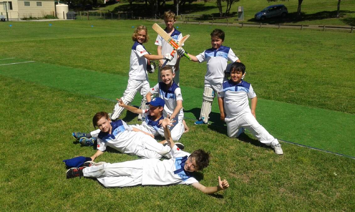 The Under 11Bs celebrate their victory in an unique style. Photo: Rob Poole