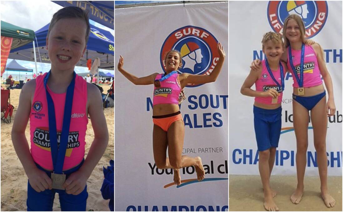 ALL SMILES: Dalton Allen, Soraya Philp Rudd, and Jackson and Lexi Farland celebrate their success at the SLS NSW Country Championships. Photos: Supplied.