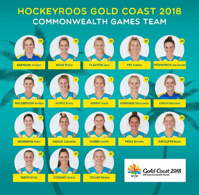 Stewart to represent Hockeyroos at Commonwealth Games
