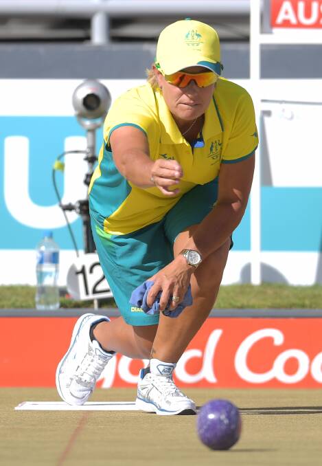 Karen Muphy in action for Australia. Photo: Tracey Nearmy