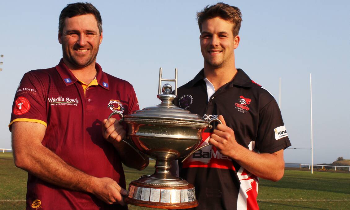 TROPHY HUNTERS: Shellharbour's Matt Carroll and Kiama's Kieran Poole will battle it out for the Artie Smith Trophy on Sunday at the Collegians Sporting Complex. Photo: DAVID HALL