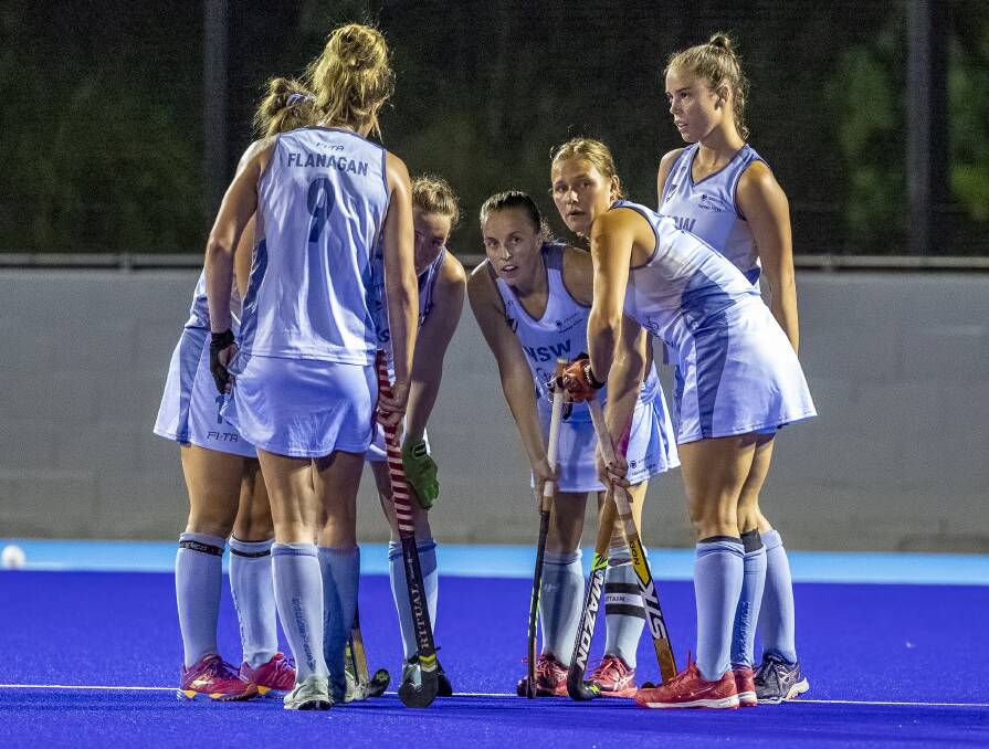 Grace Stewart and her NSW Arrows team mates. Photo: CLICK INFOCUS
