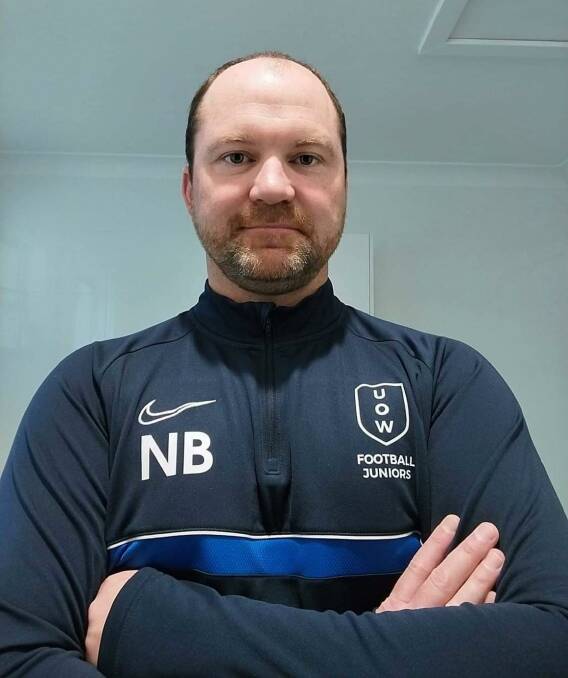 University of Wollongong's head coach, Neil Blackmore. Picture - UOW FC