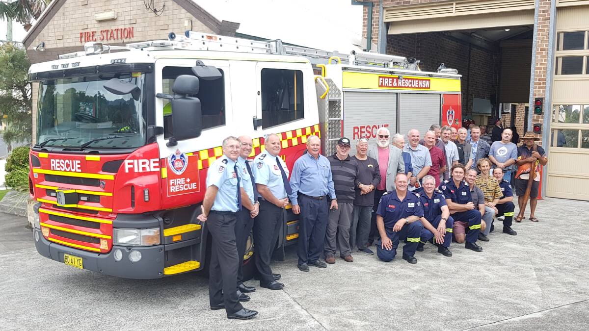 Service: Bulli firefighters past and present came together the centenary of the fire brigade. Photos: Adam McLean